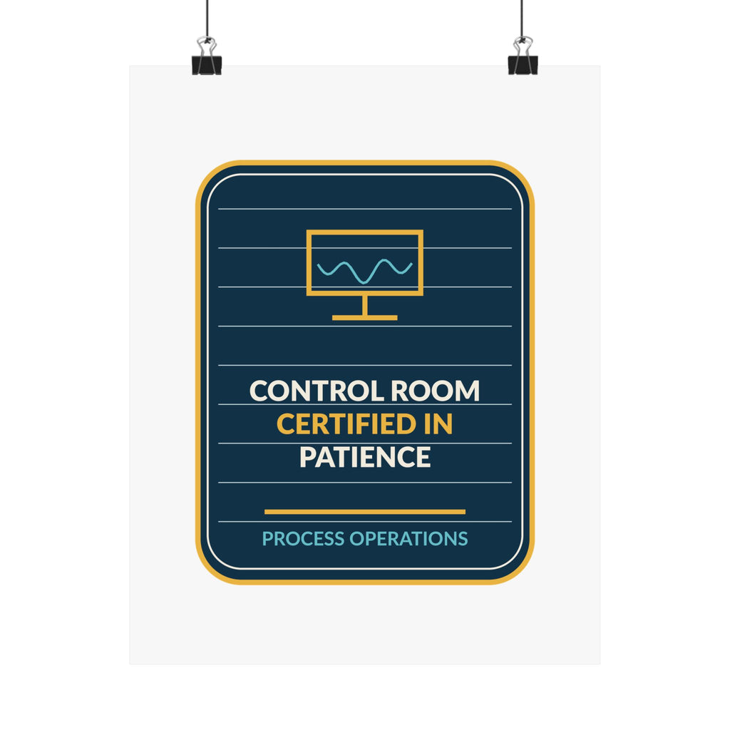 Control Room Certified In Patience Poster