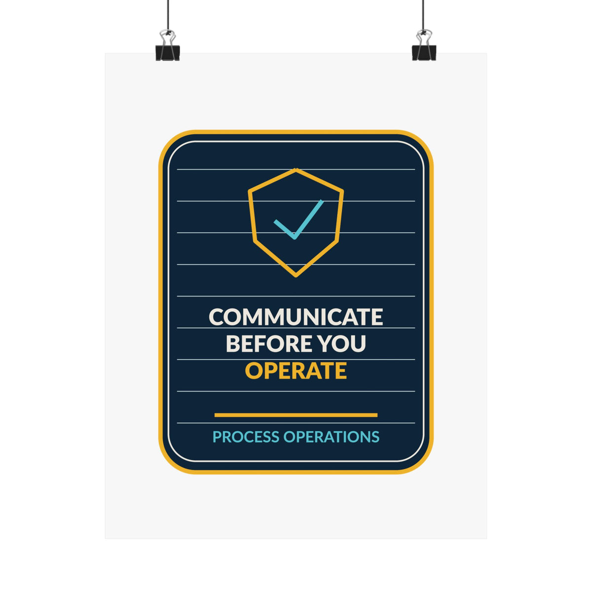 Communicate Before You Operate Industrial Poster