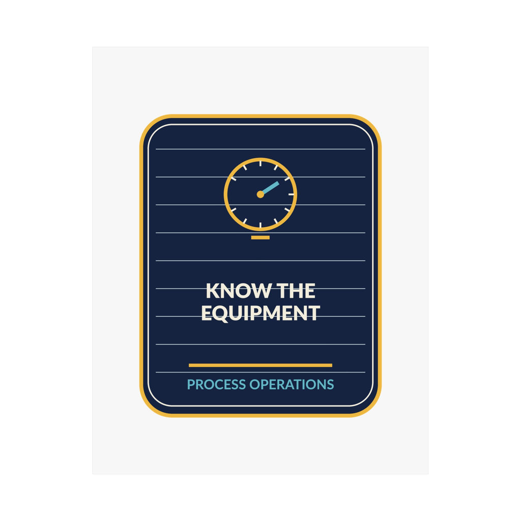 Know The Equipment Process Operations Poster