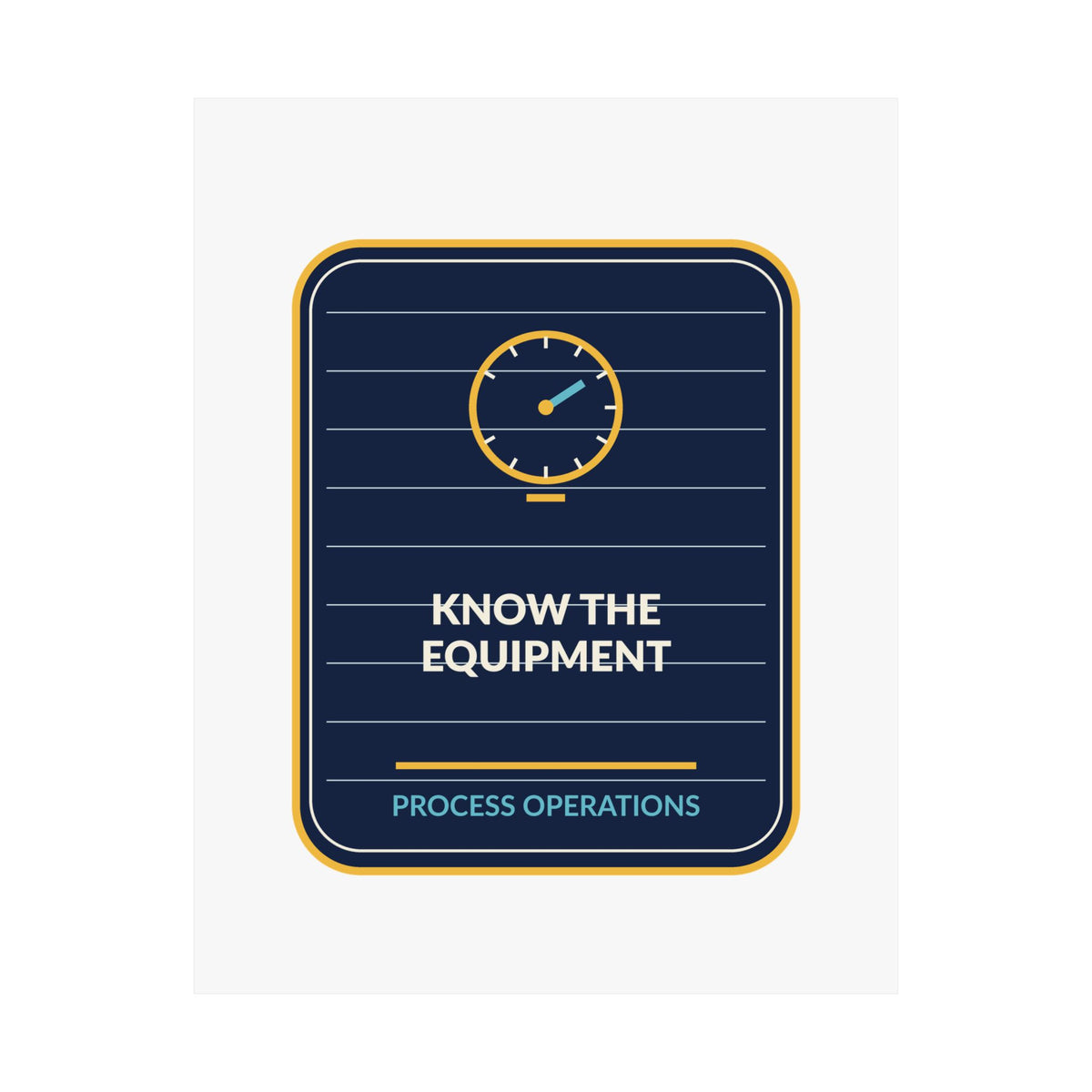 Know The Equipment Process Operations Poster