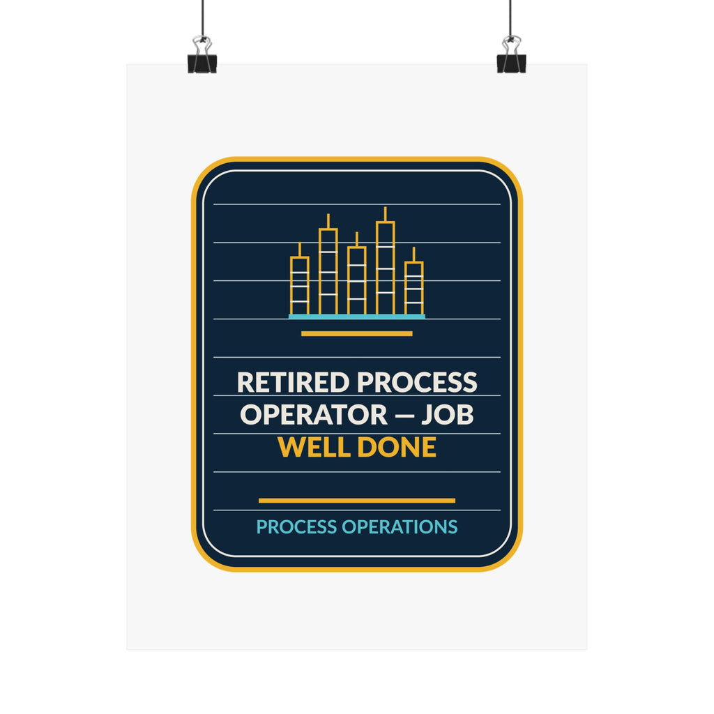 Retired Process Operator Job Well Done Vertical Poster