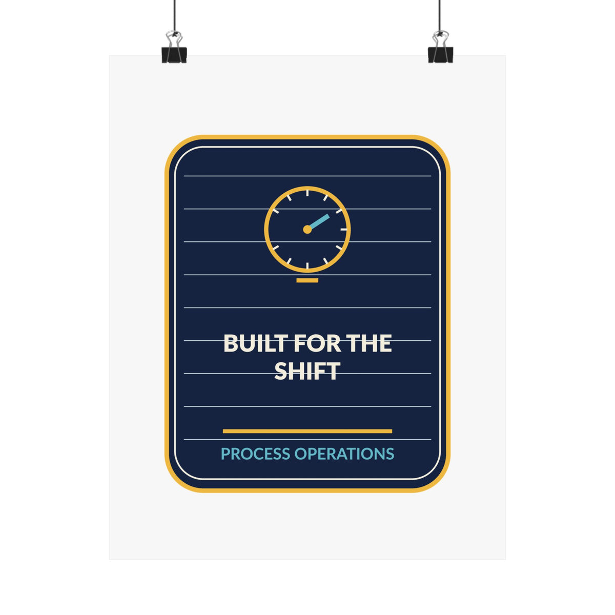 Built For The Shift Process Operations Poster