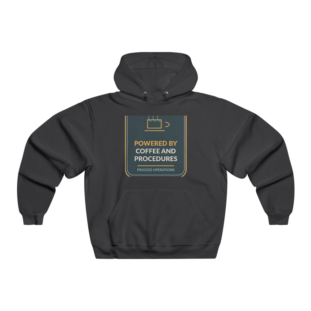 Powered By Coffee And Procedures Men's Hooded Sweatshirt