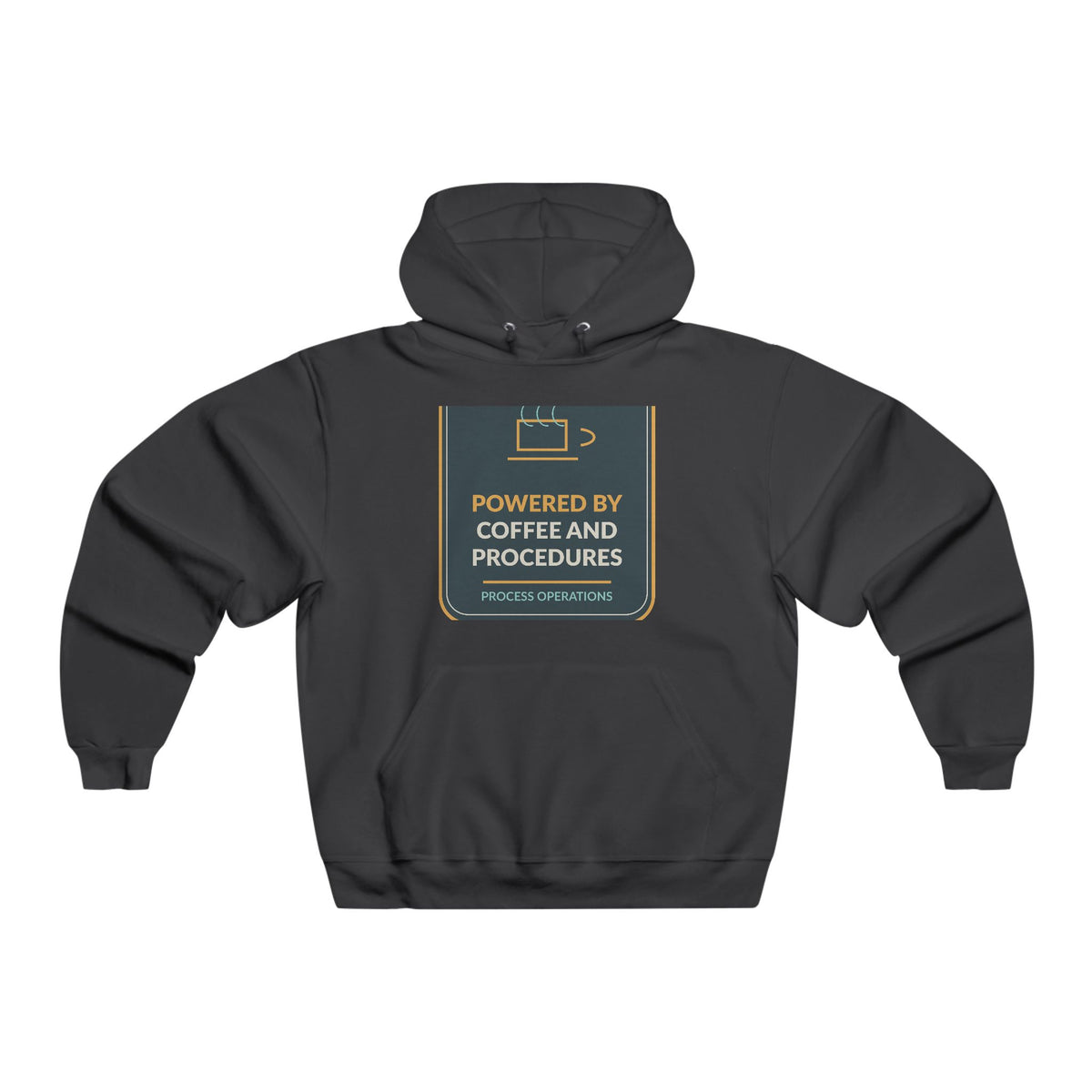 Powered By Coffee And Procedures Men's Hooded Sweatshirt