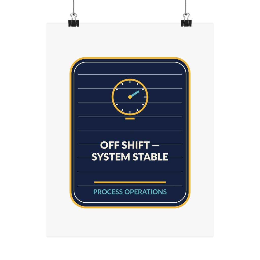 Off Shift System Stable Vertical Poster