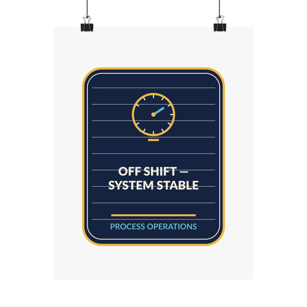 Off Shift System Stable Vertical Poster