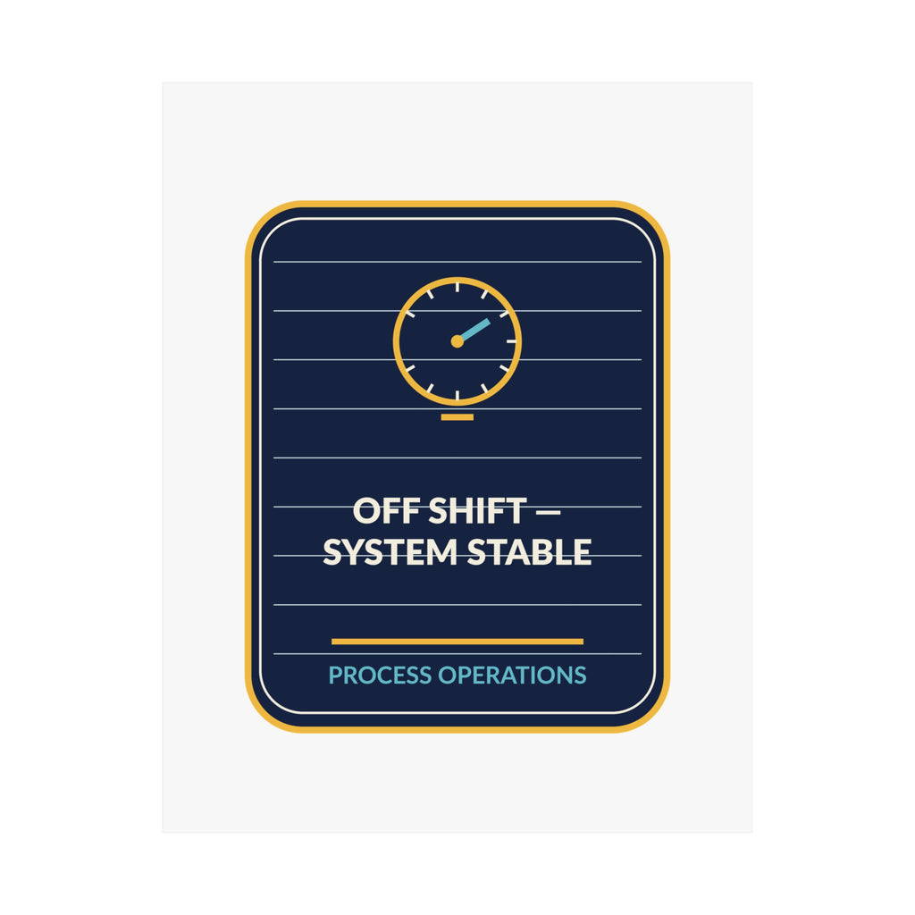 Off Shift System Stable Vertical Poster