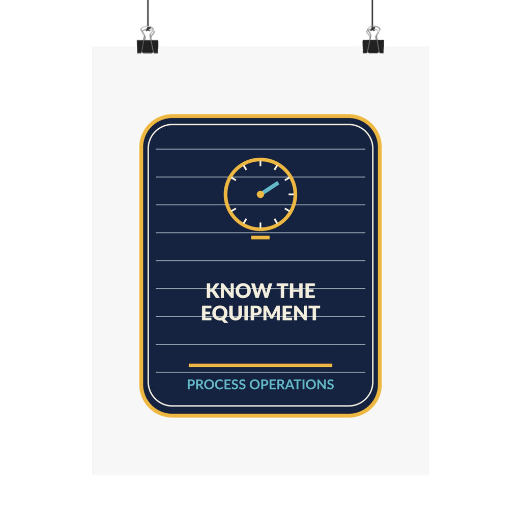 Know The Equipment Process Operations Poster