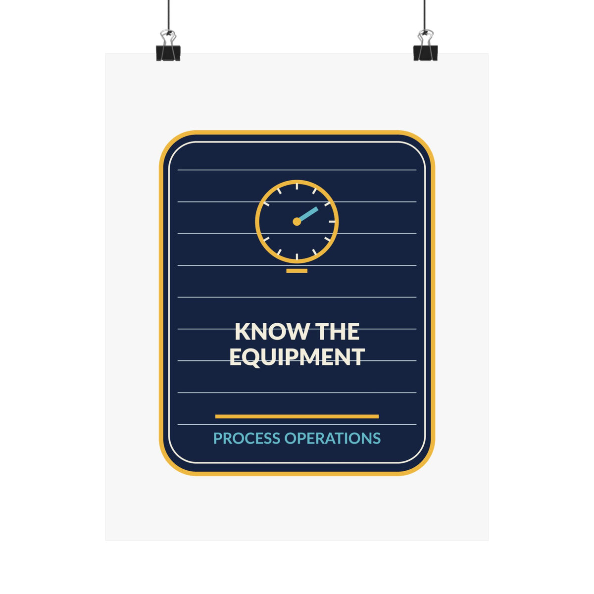 Know The Equipment Process Operations Poster