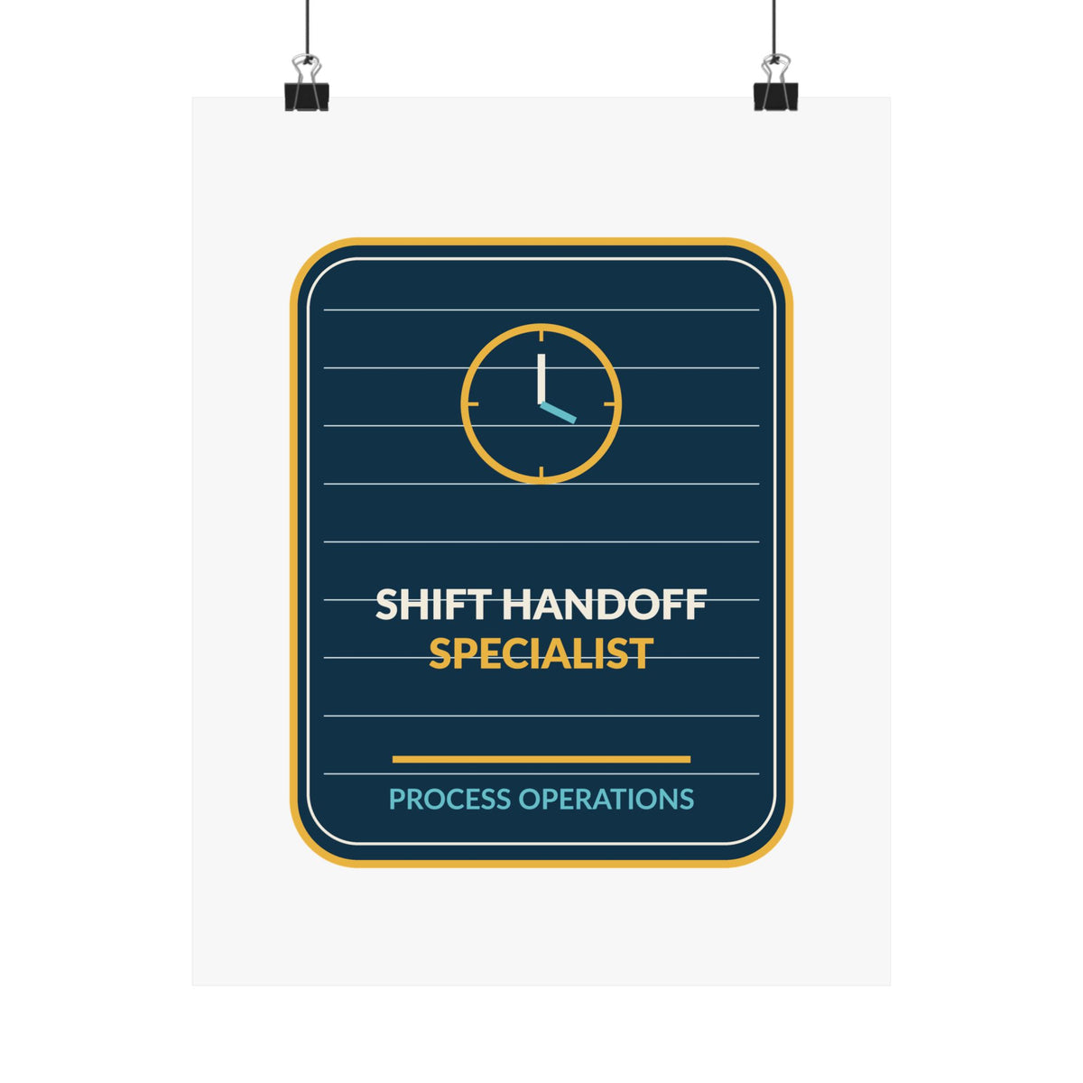Shift Handoff Specialist Poster