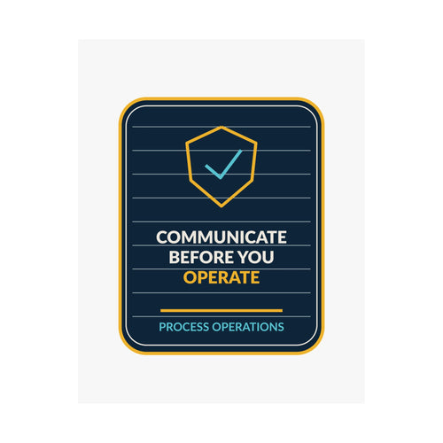 Communicate Before You Operate Industrial Poster