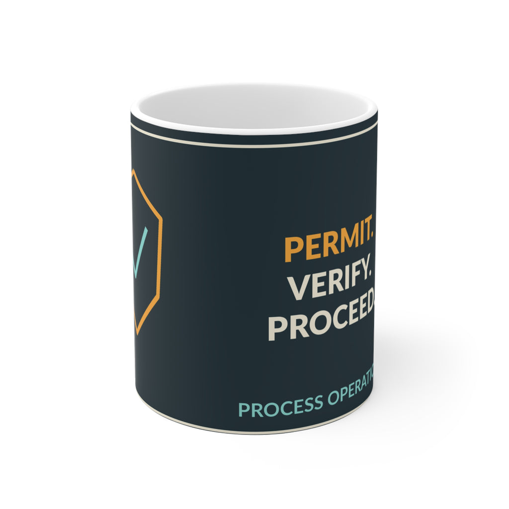 Permit Verify Proceed Ceramic Mug