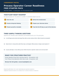 Free one-page CareerReady Digital Process Operator Starter Pack: six roadmap headings, three questions